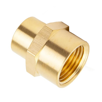 119-N1-N4 FLOFLEX BRASS PIPE FITTING REDUCUING COUPLER FEMALE X FEMALE REDUCER 1/2" FEMALE X 1/2" FEMALE NPT